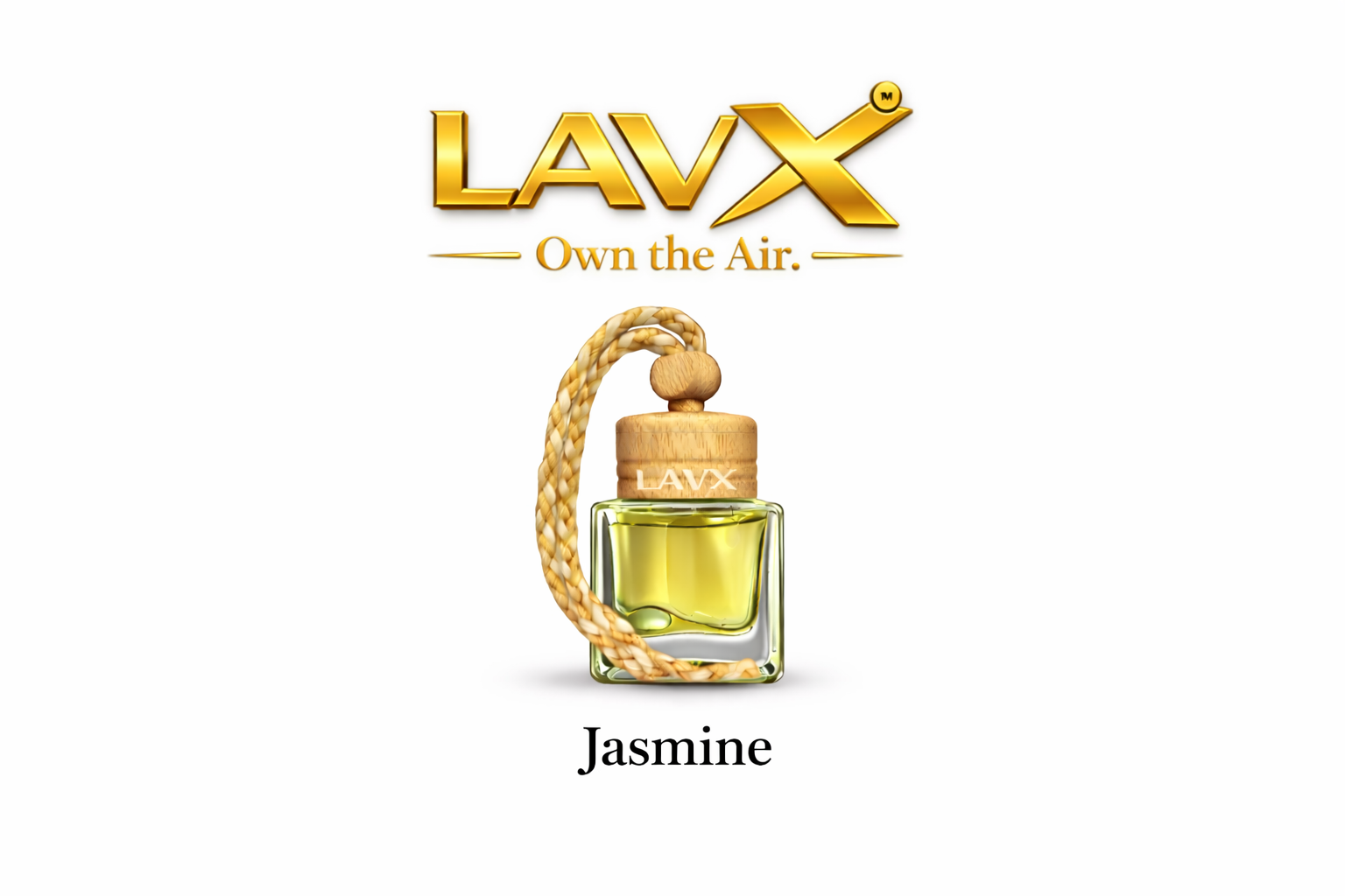 LavX Jasmine Floral Car Perfume | Long Lasting Premium Fragrance | Hanging Bottle Air Freshener | 10ml