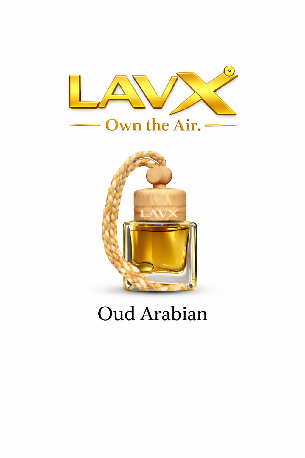 LavX Oud Arabian Luxury Car Perfume | Premium Arabian Oud Fragrance | Hanging Bottle | 10ml