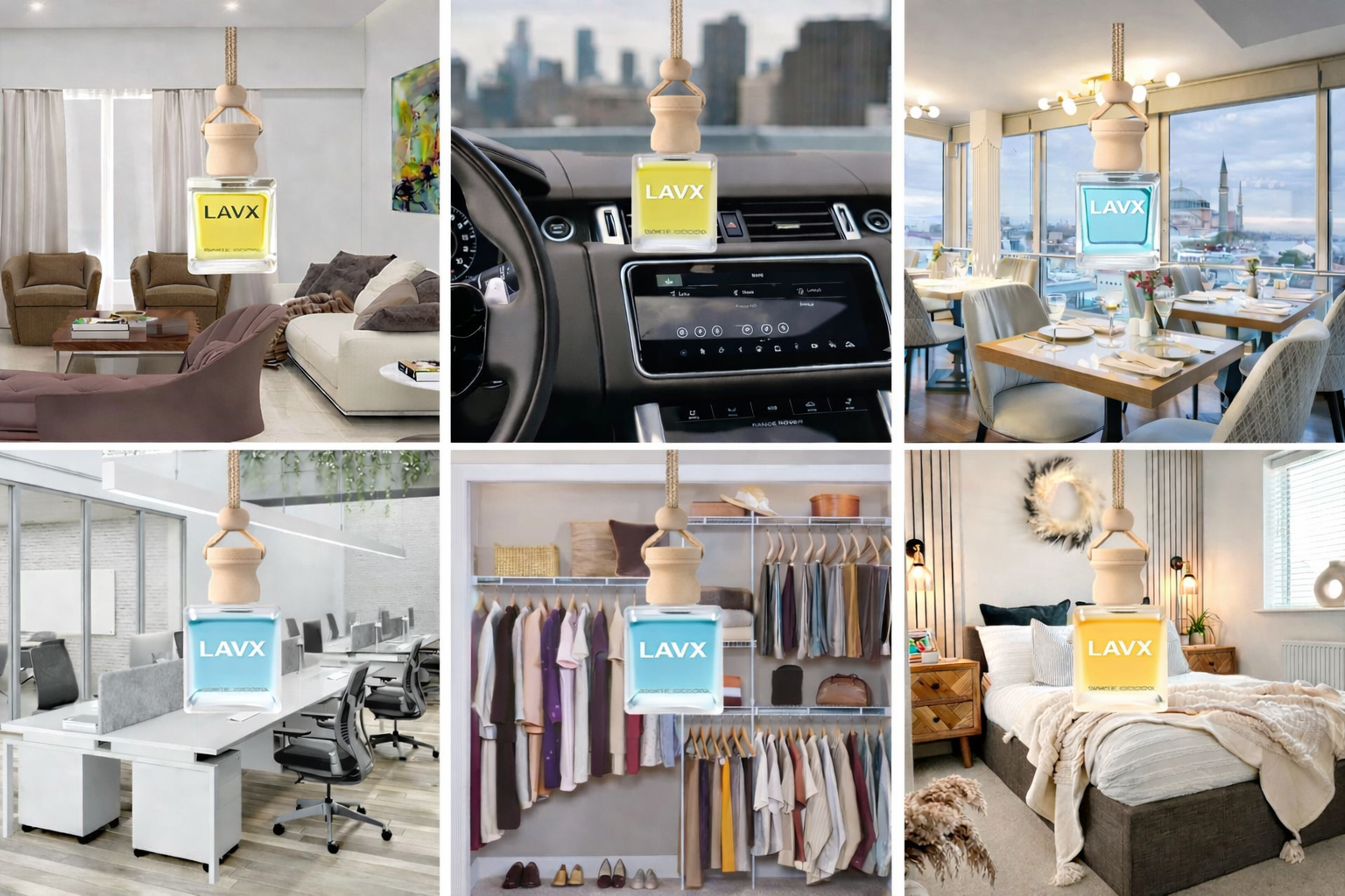 LavX Lily Floral Car Perfume | Premium Hanging Bottle Air Freshener | Long Lasting Fragrance | 10ml