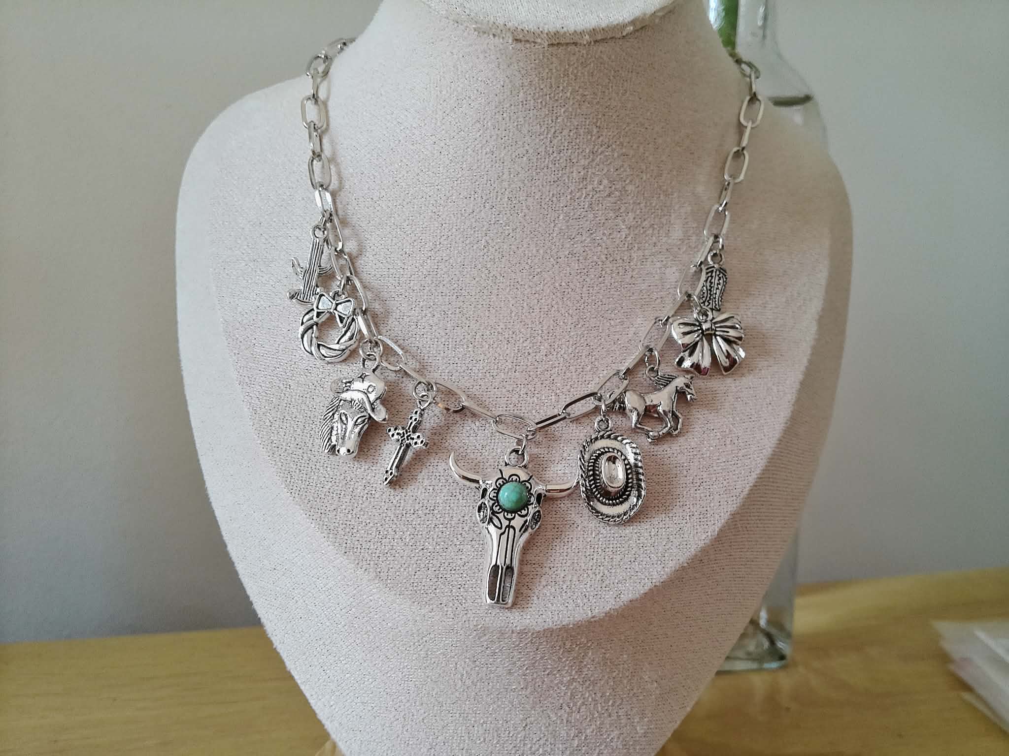 🤠 Collar Vaquero Charm Estrella/ Captus/ Craneo 📿🐎