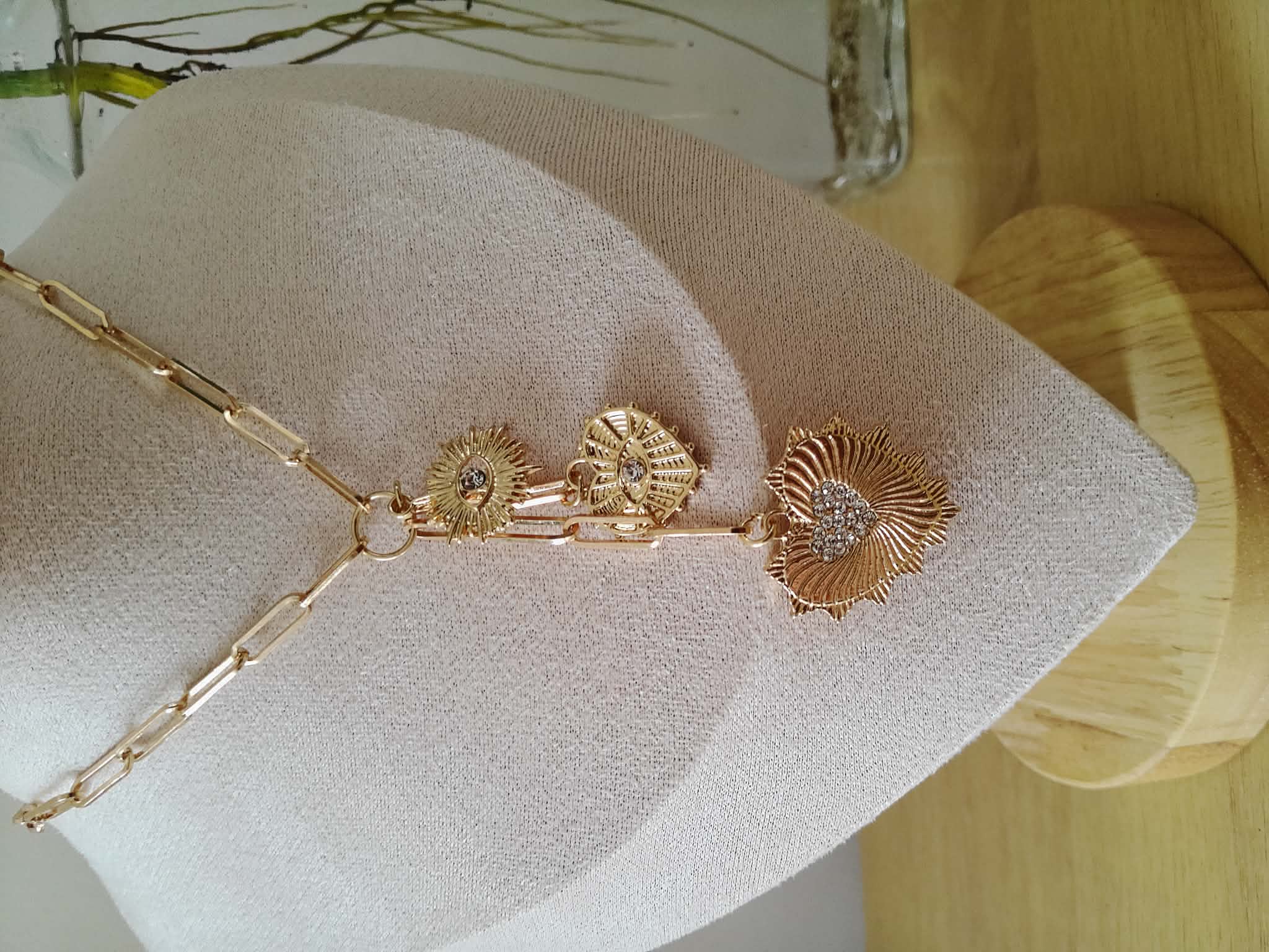 📿 Collar Cascada de Corazones y Soles ☀️ 💖