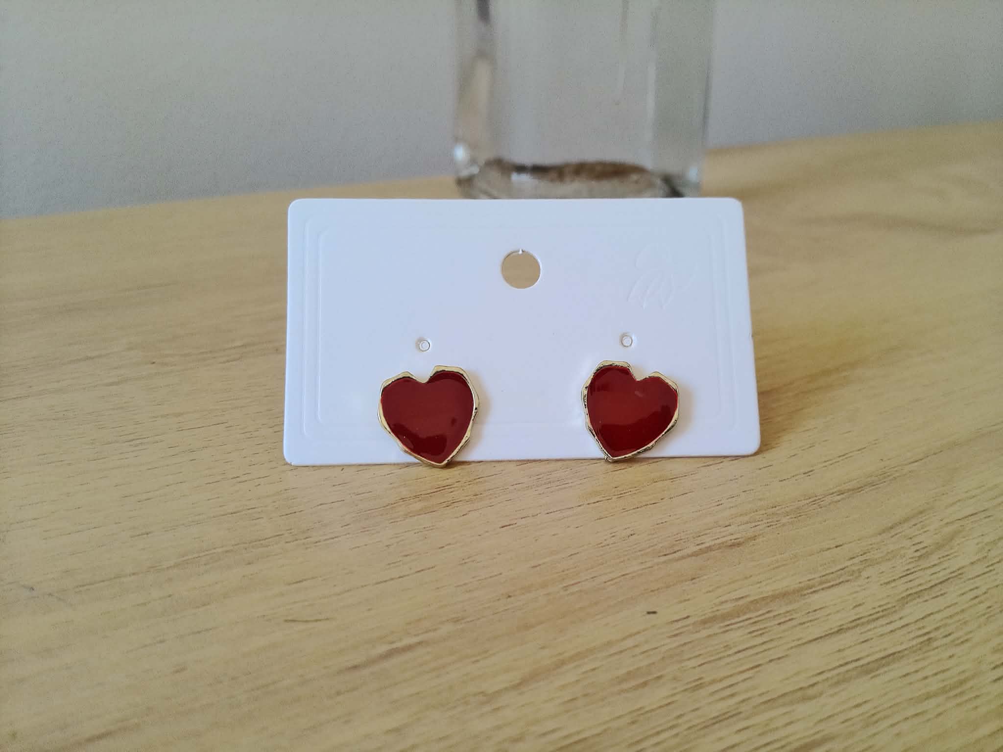 Arete Corazón Rojo 🎀❤️