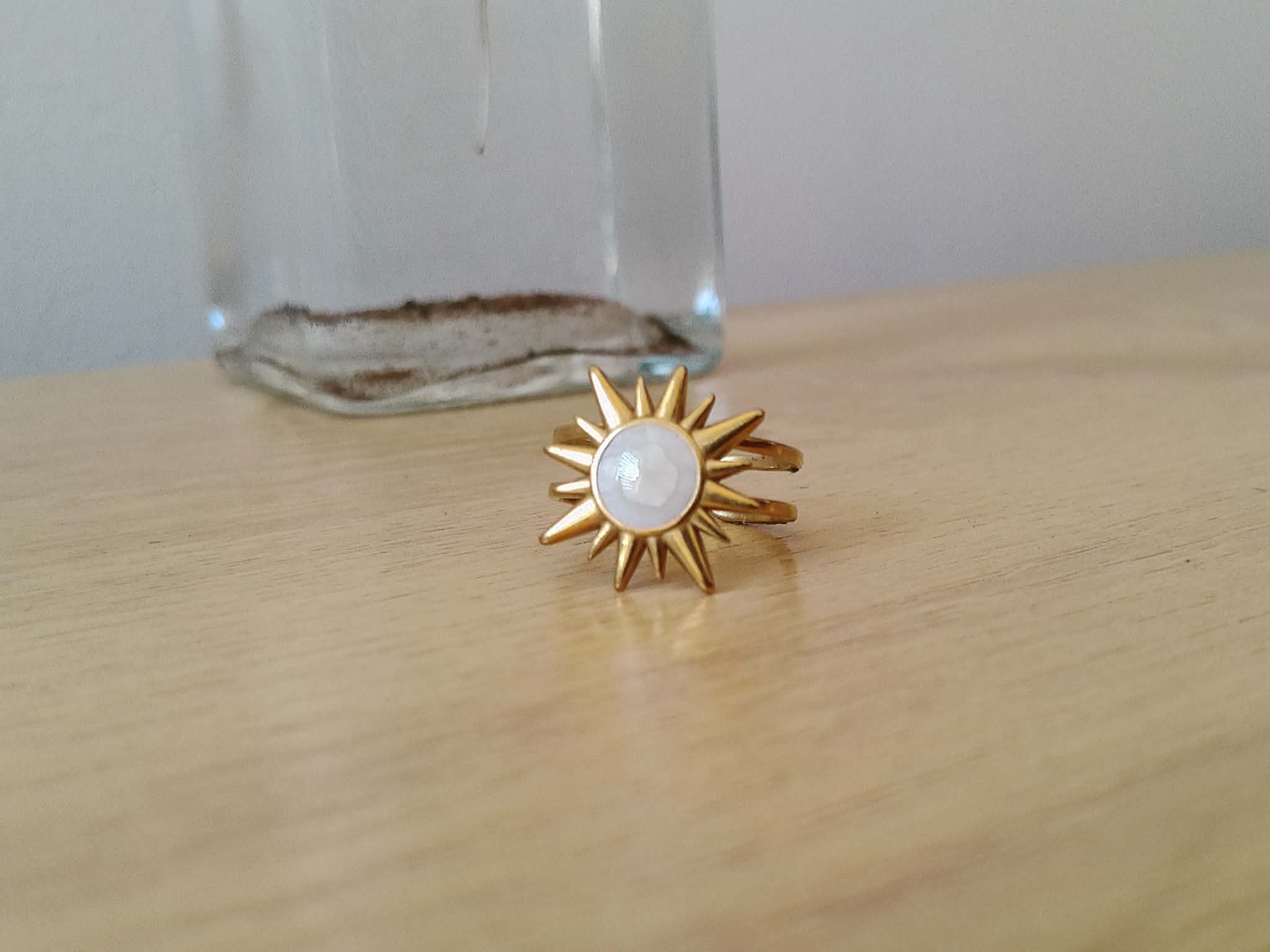 💍 Anillo de Sol Dorado Ajustable ☀️ ✨