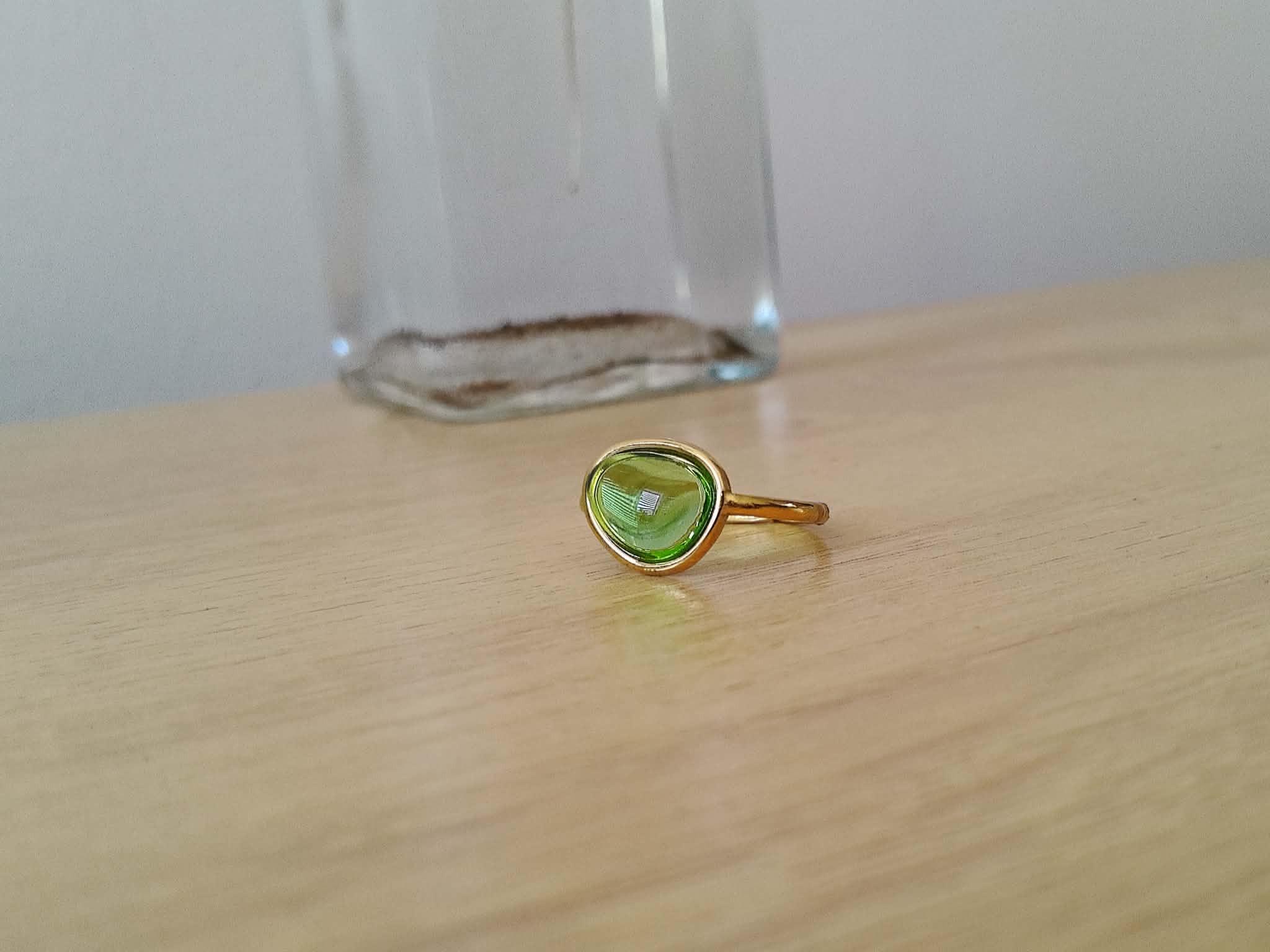 💍 Anillo Ajustable Esmeralda Brillante 💚 💍