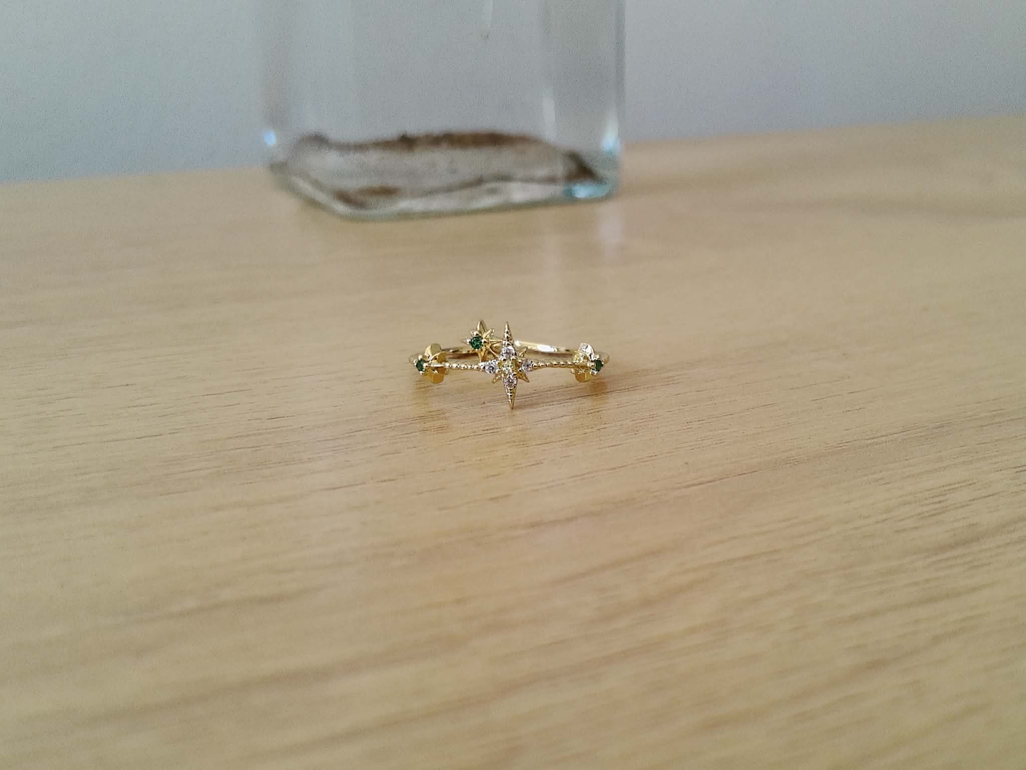 Anillo Esmeralda Geométrica 💍✅💚