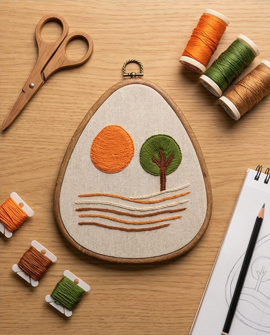 Broderie Décorative Nature