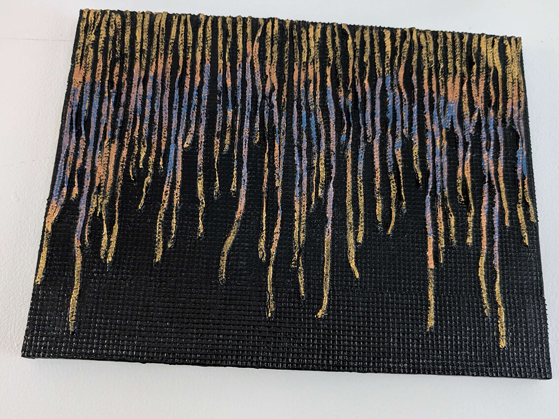 Mixed Media Textured Abstract Art - Bamboo Nylon Thread - The Frequency Collection