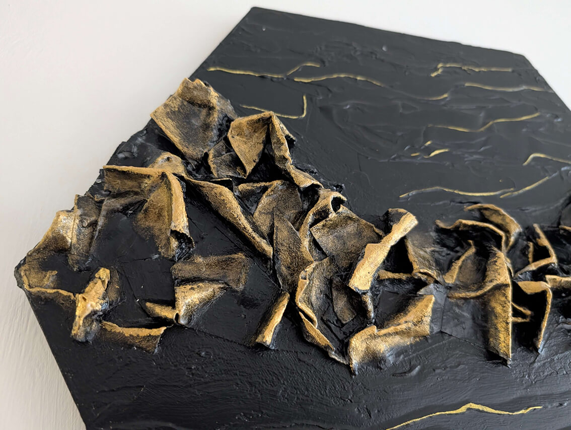3D Mixed Media Hexagon Artwork