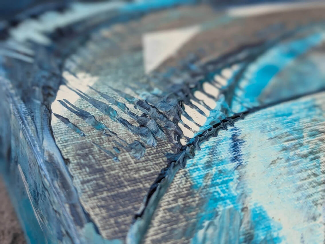 Abstract Ocean Box Canvas Painting
