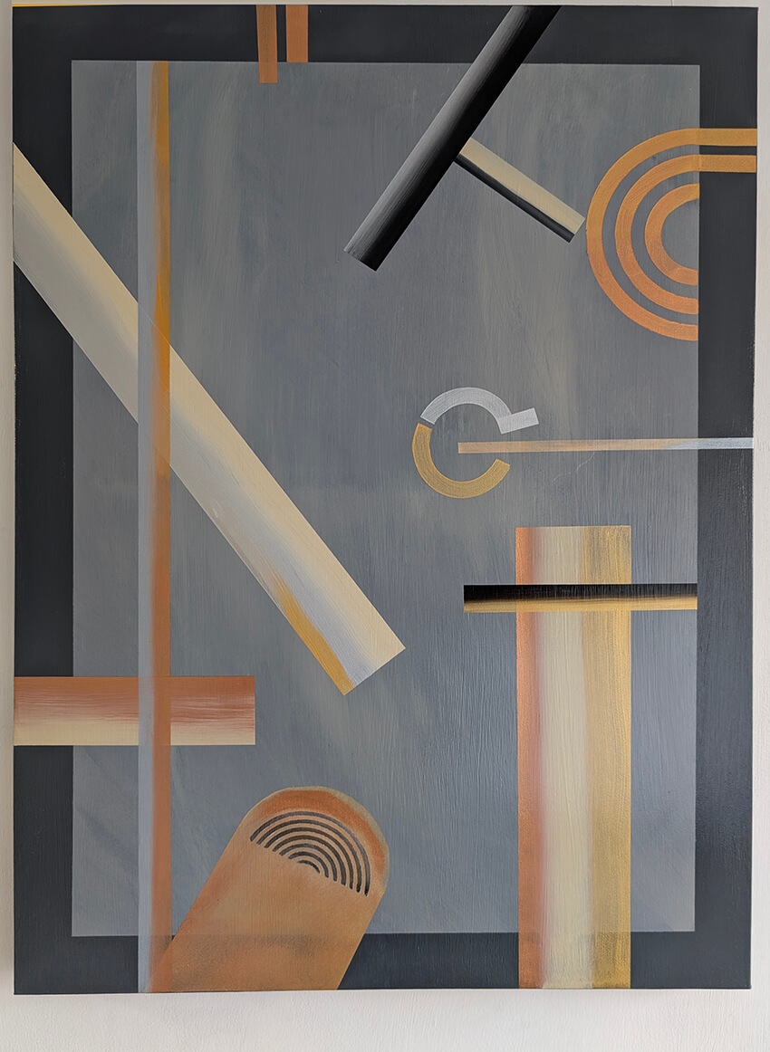 Original Geometric Abstract Acrylic Painting Canvas