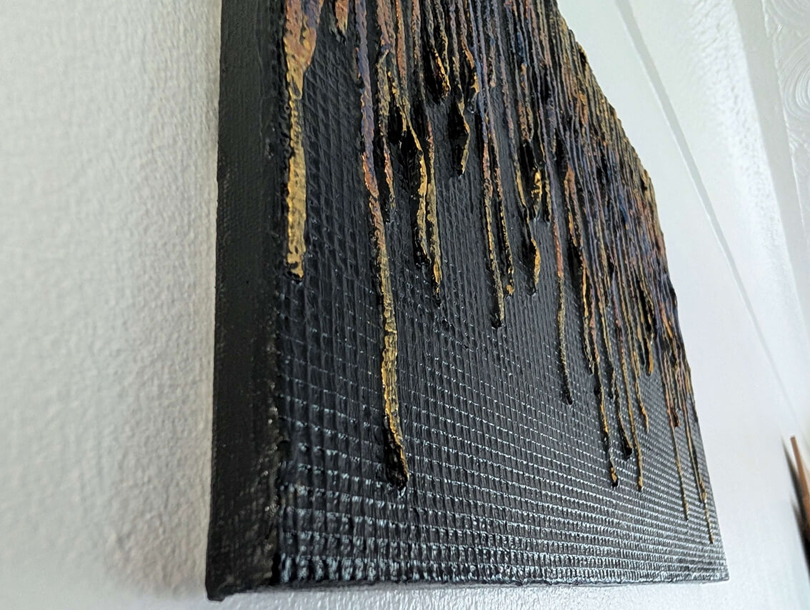 Mixed Media Textured Abstract Art - Bamboo Nylon Thread - The Frequency Collection