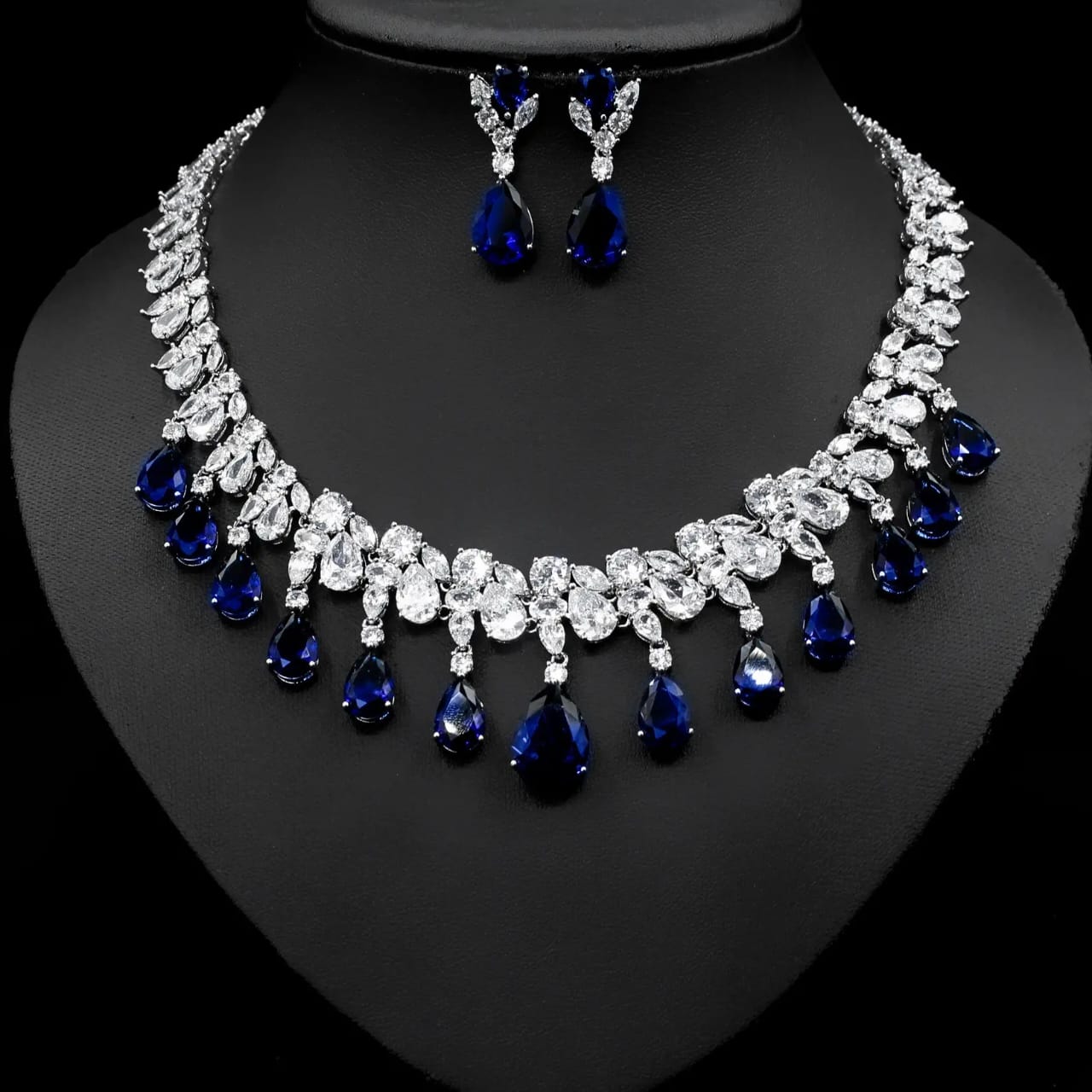 Elegant Zircon  Gemstone Necklace Set