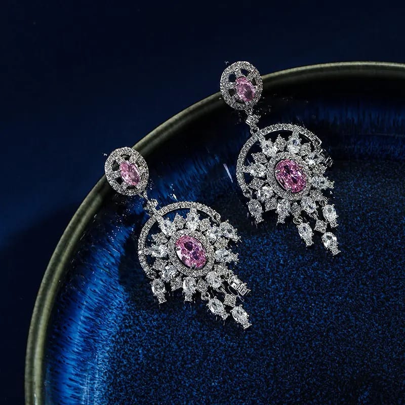 Elegant Zircon Chandelier Earrings