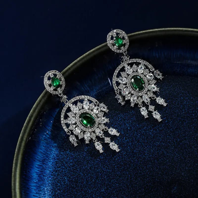 Elegant Zircon Chandelier Earrings