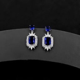 Zircon Crystal Drop Earrings