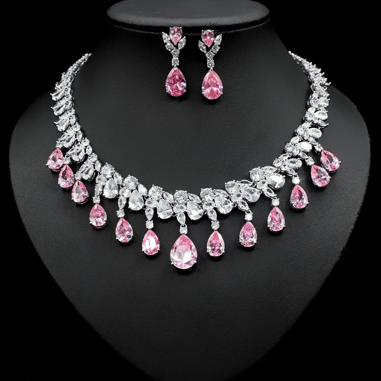 Elegant Zircon  Gemstone Necklace Set