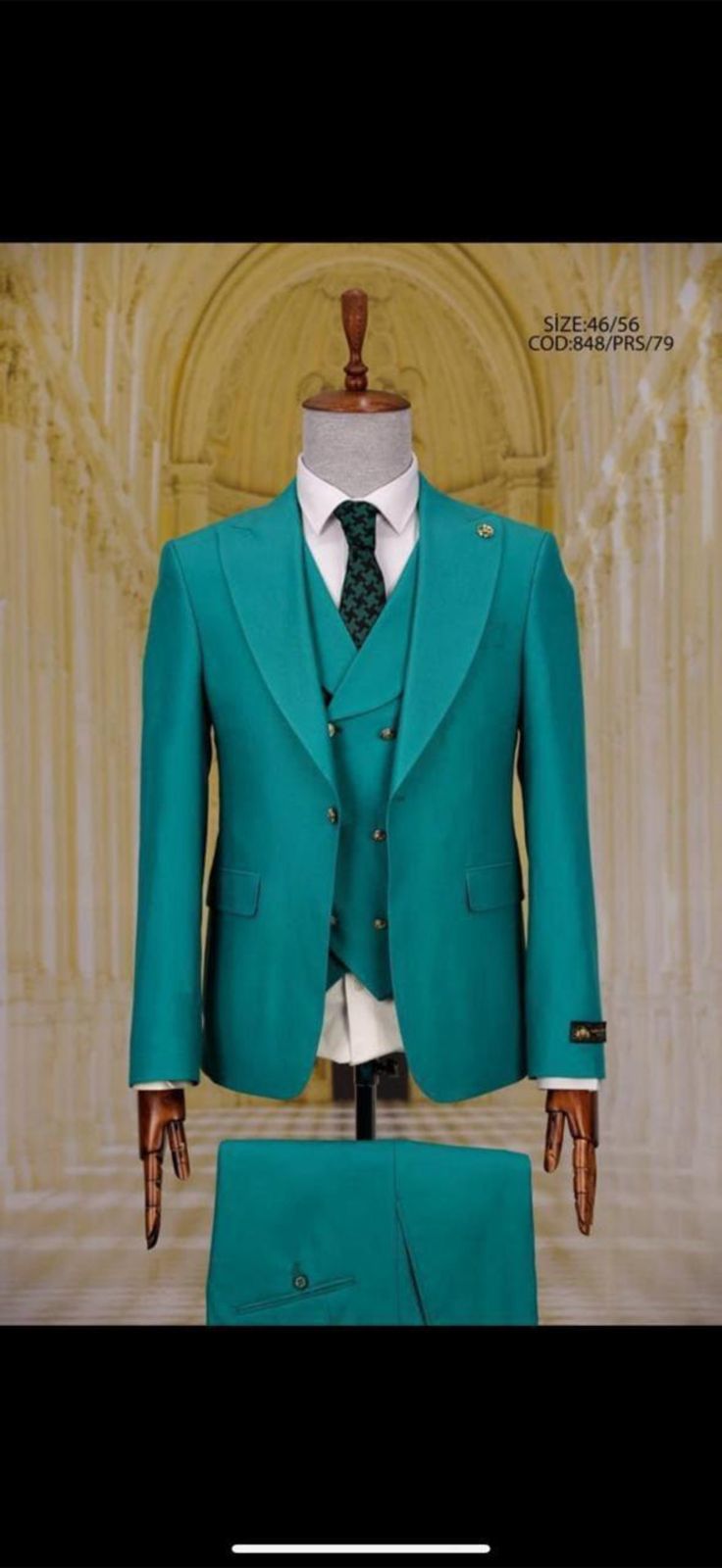 Costume homme vert émeraude