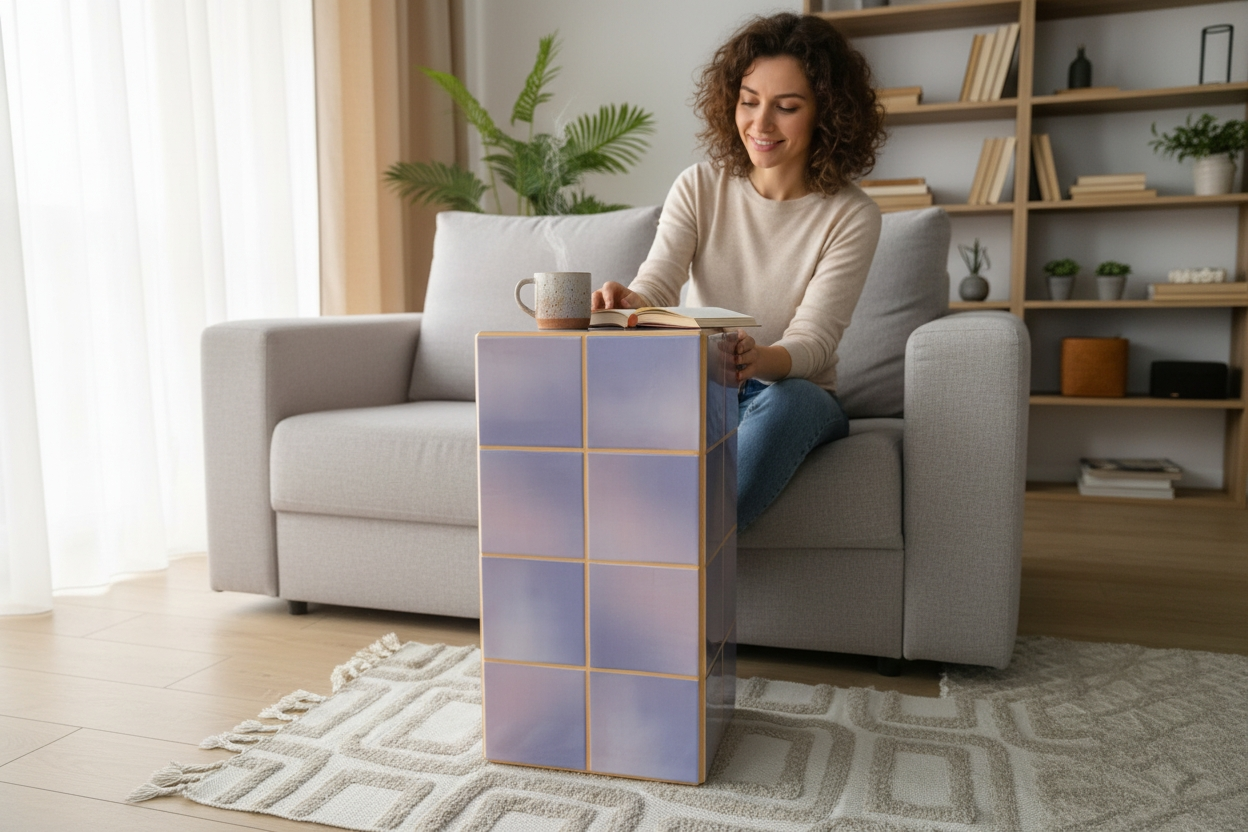 Ceramiczna kostka - fioletowa