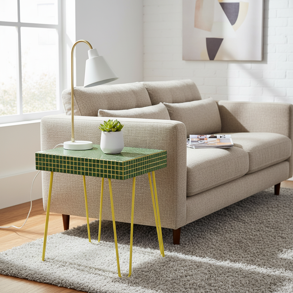 Ceramiczny stolik - zielony