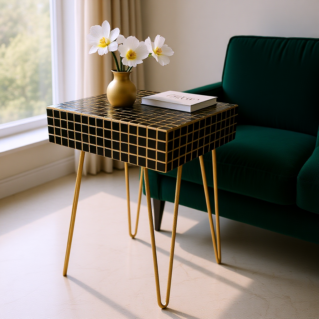 Ceramiczny stolik - czarny