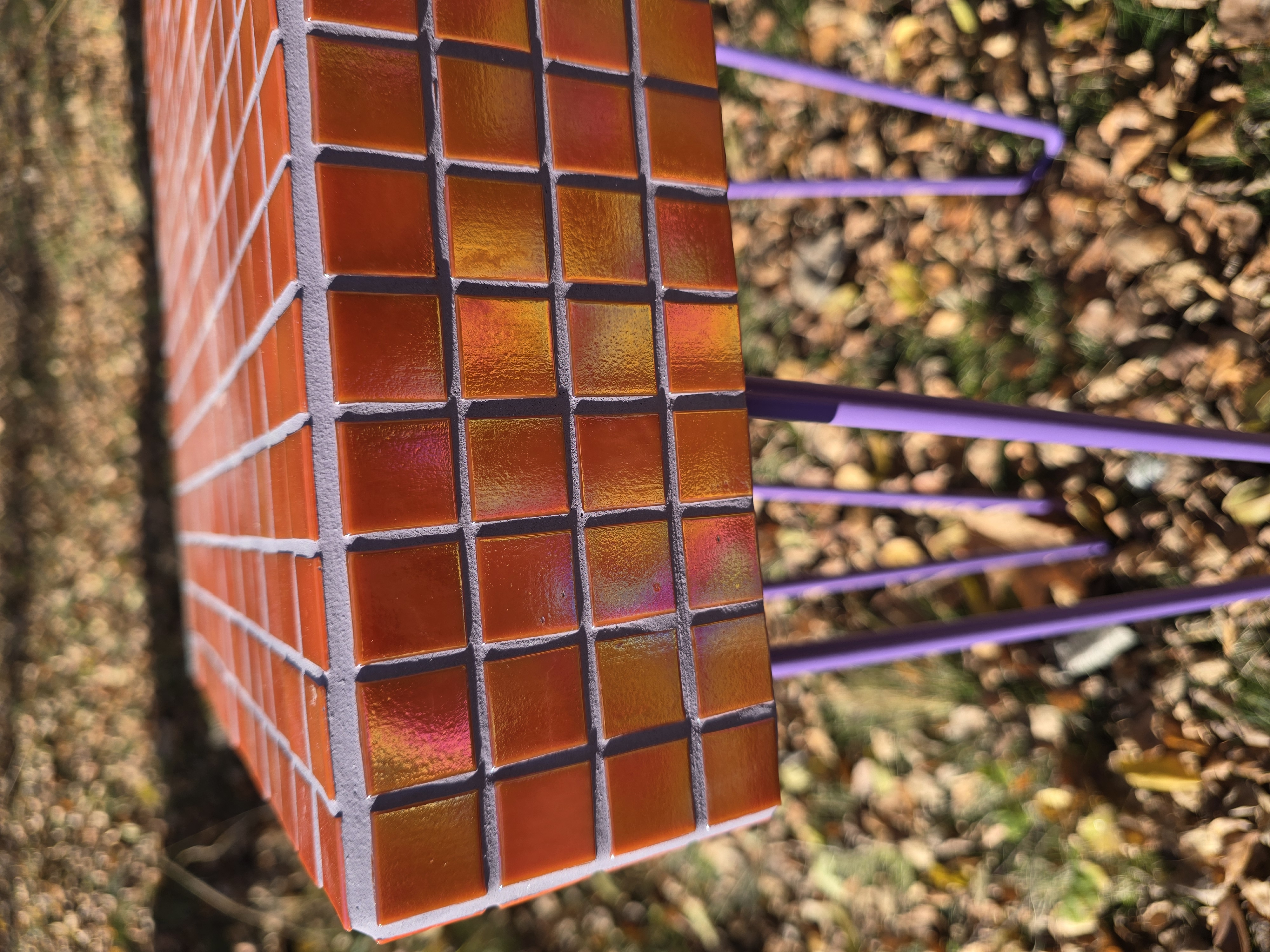 Ceramiczny stolik - pomarańczowy