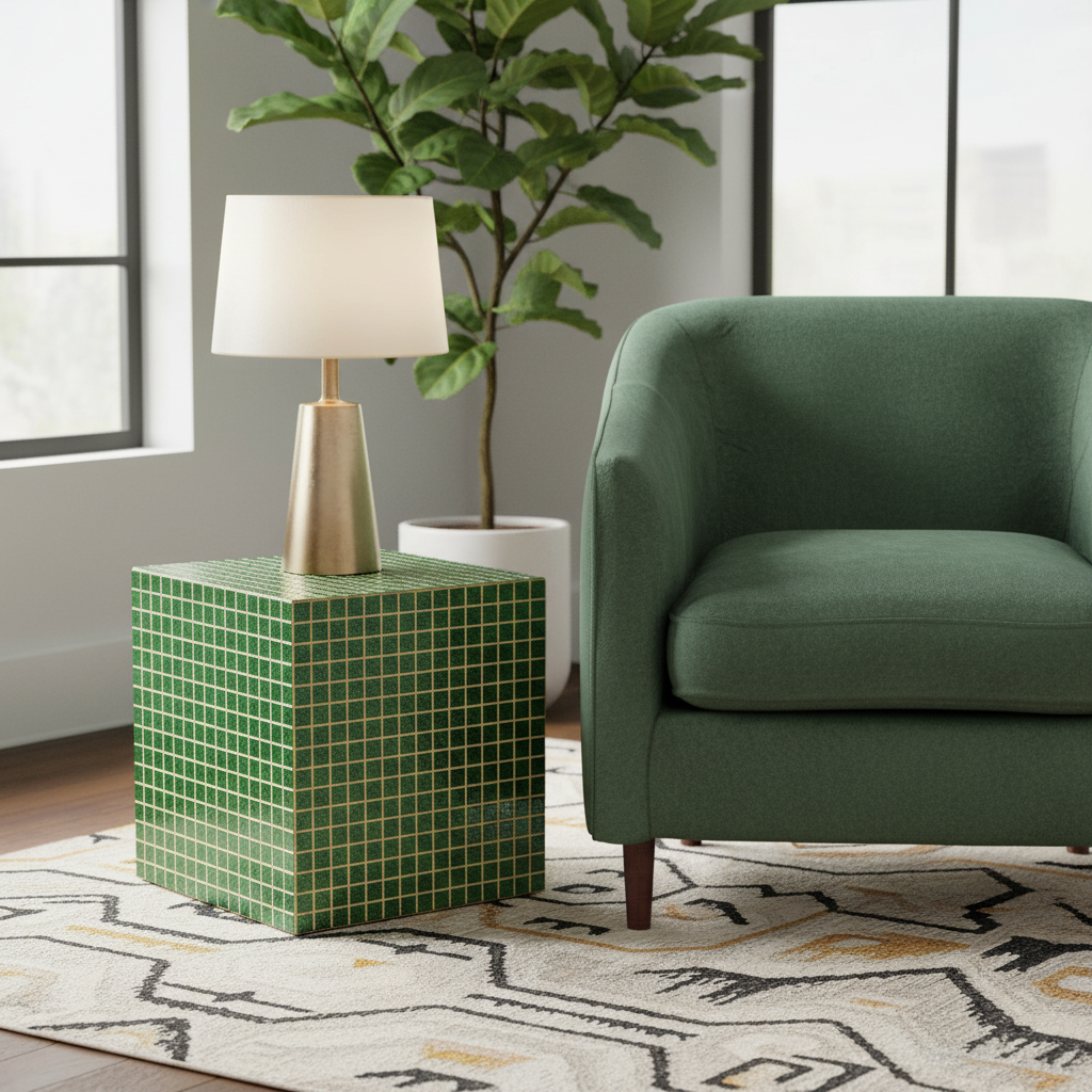 Ceramiczna kostka - zielona II