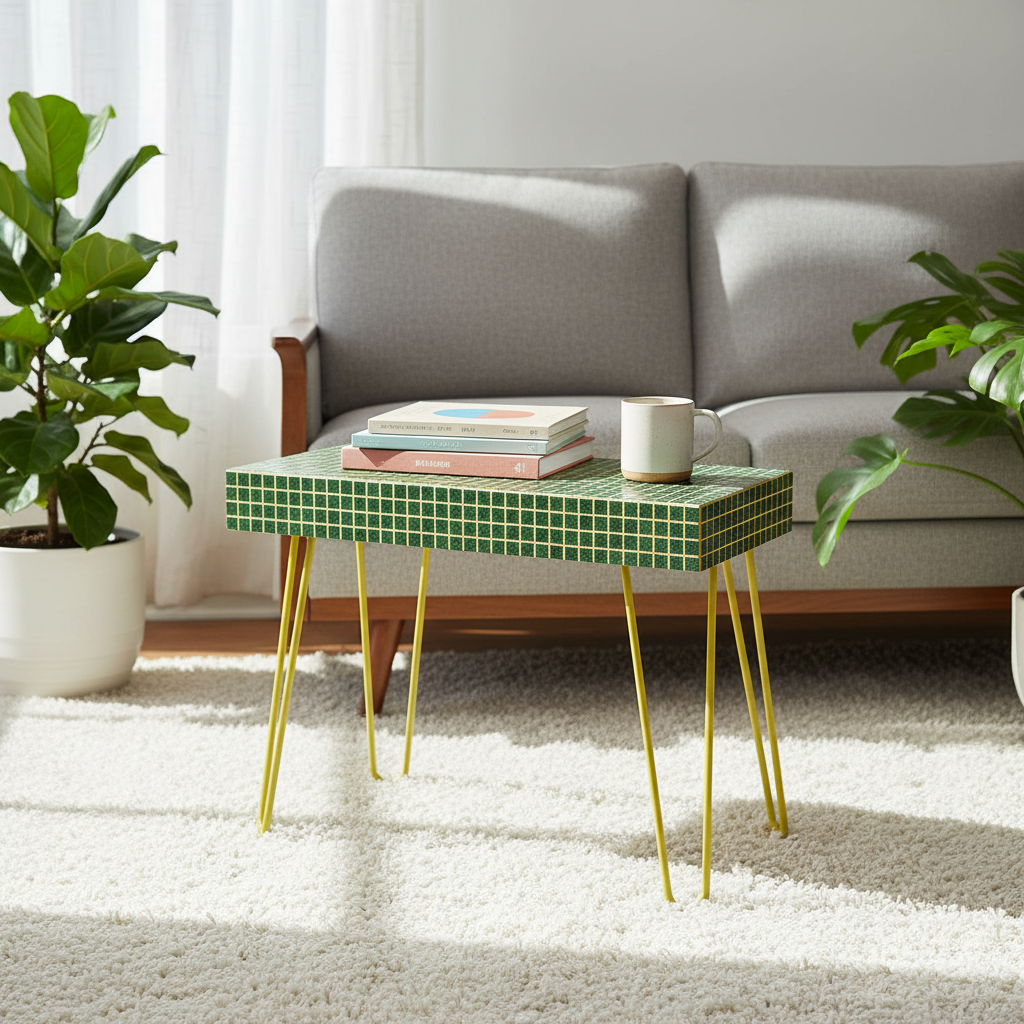 Ceramiczny stolik - zielony