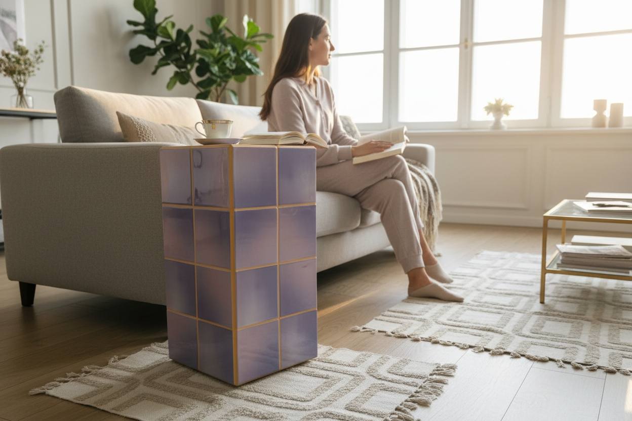 Ceramiczna kostka - fioletowa