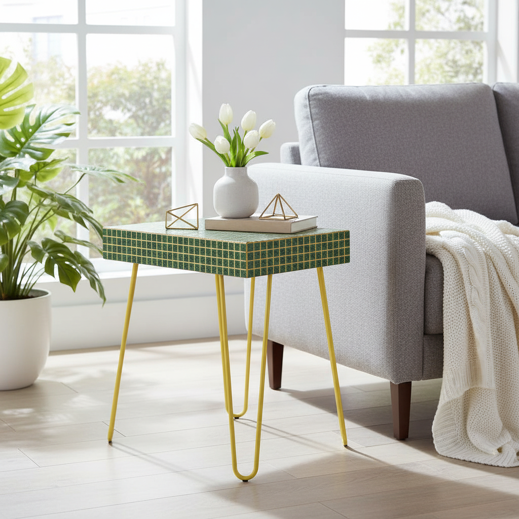 Ceramiczny stolik - zielony