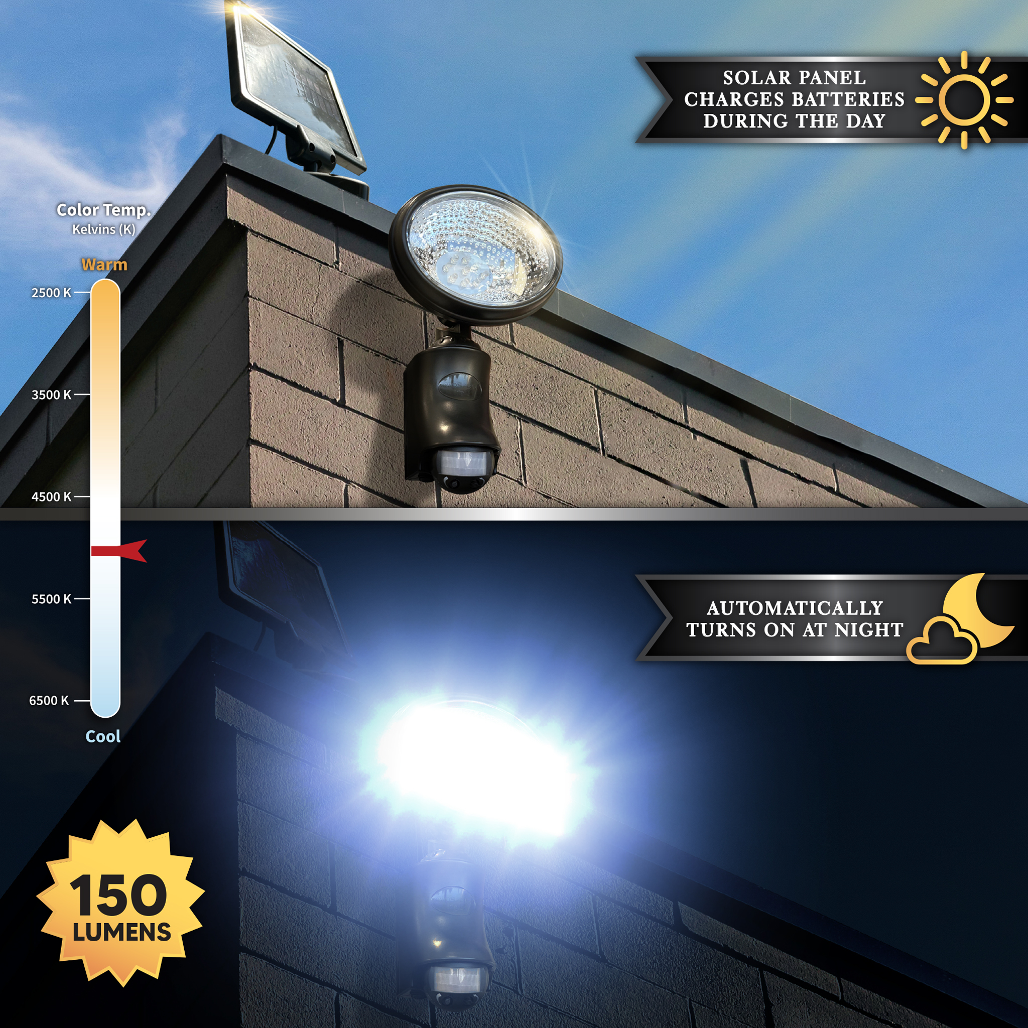 Solar Motion Sensor Security Light