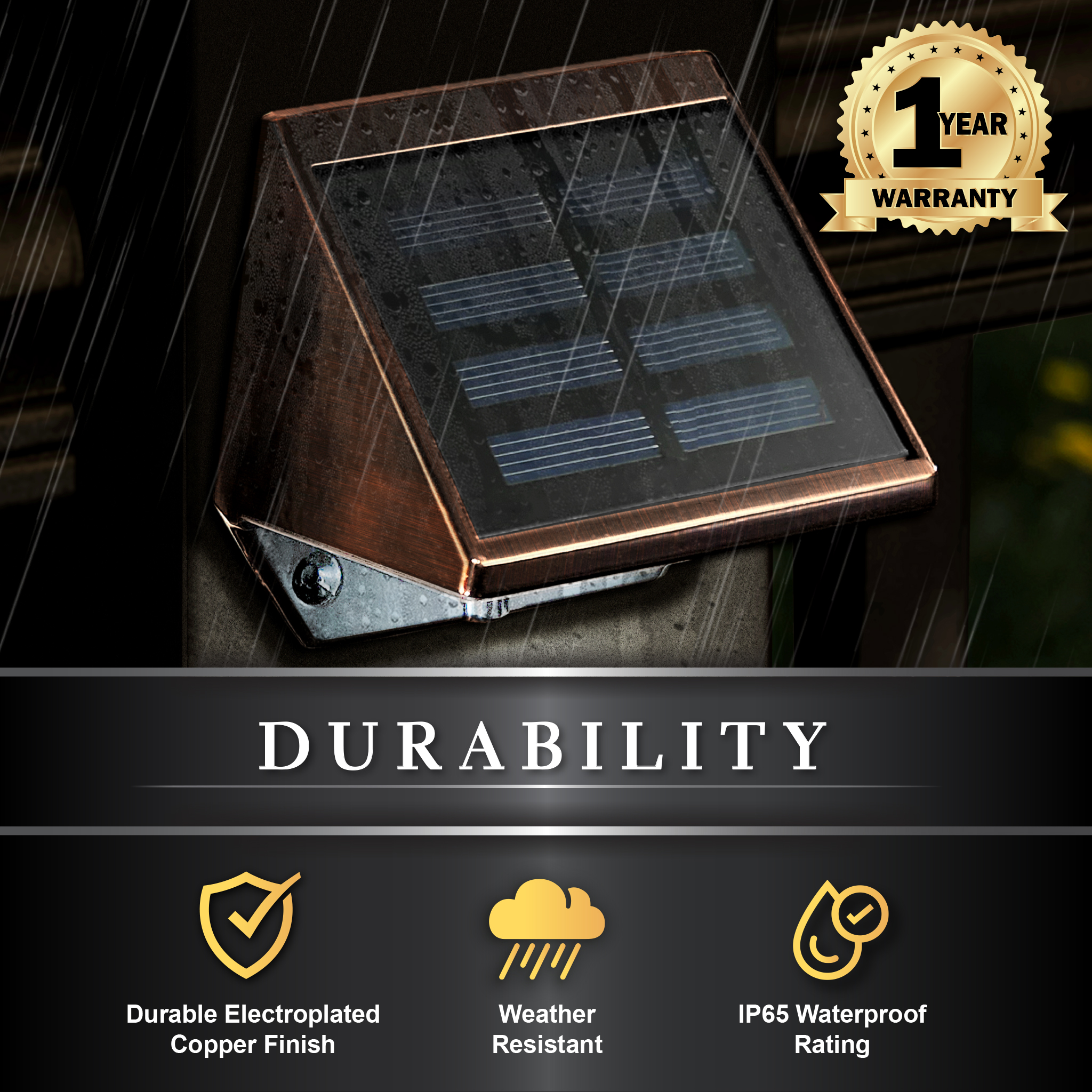 Outdoor Solar Deck & Wall Light