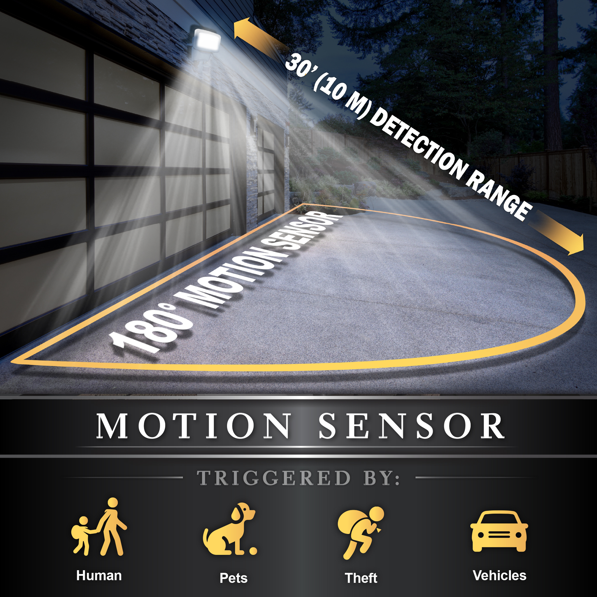 Solar Motion Sensor Security Light