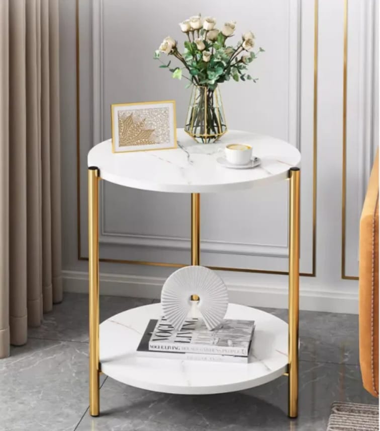 Table d'appoint rond en marbre