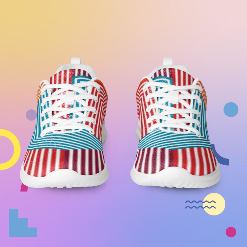 Bunte Streifen Sneakers