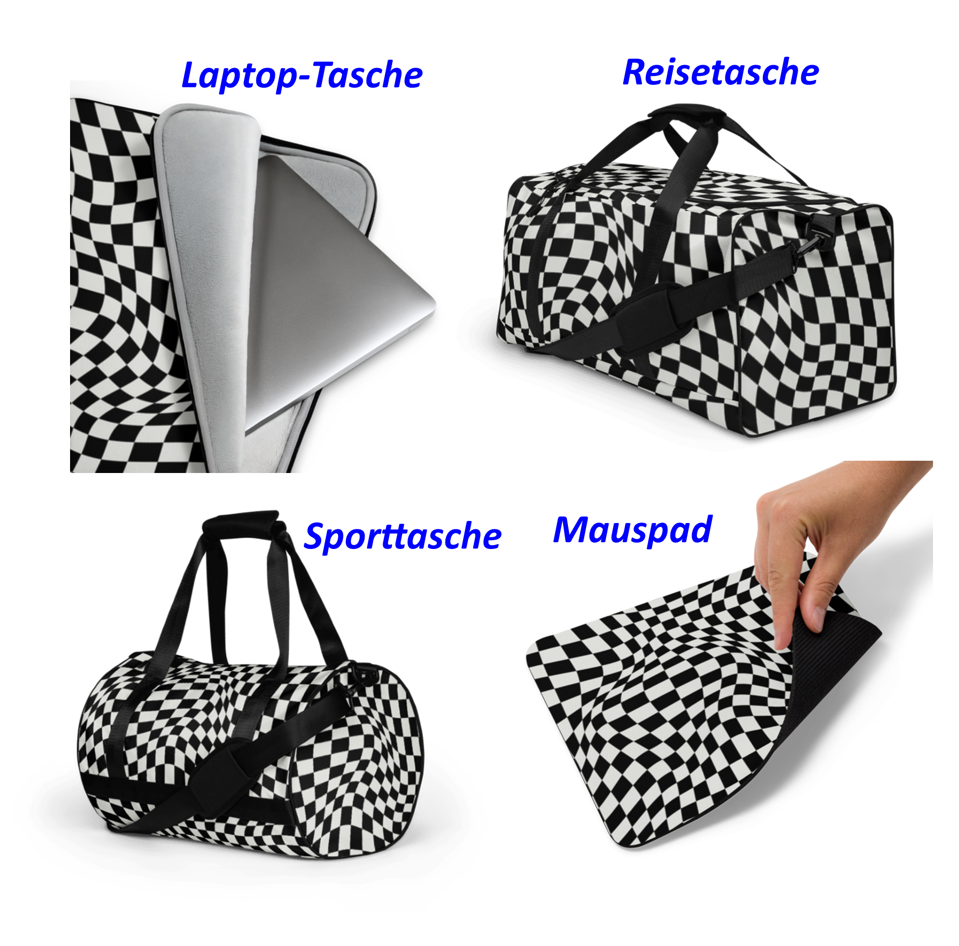 Schwarz-Weiß Schachbrett Bundle