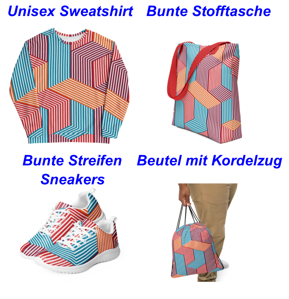 Bunte Streifen Sneakers