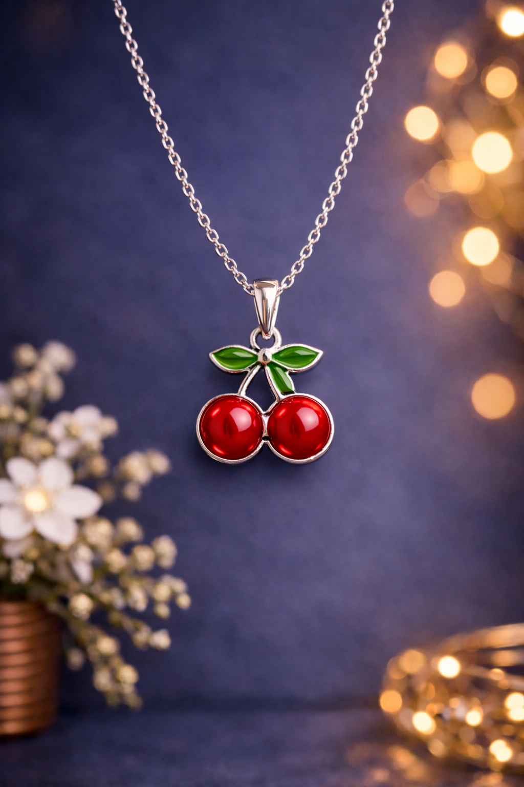 Cherry Pendant Necklace