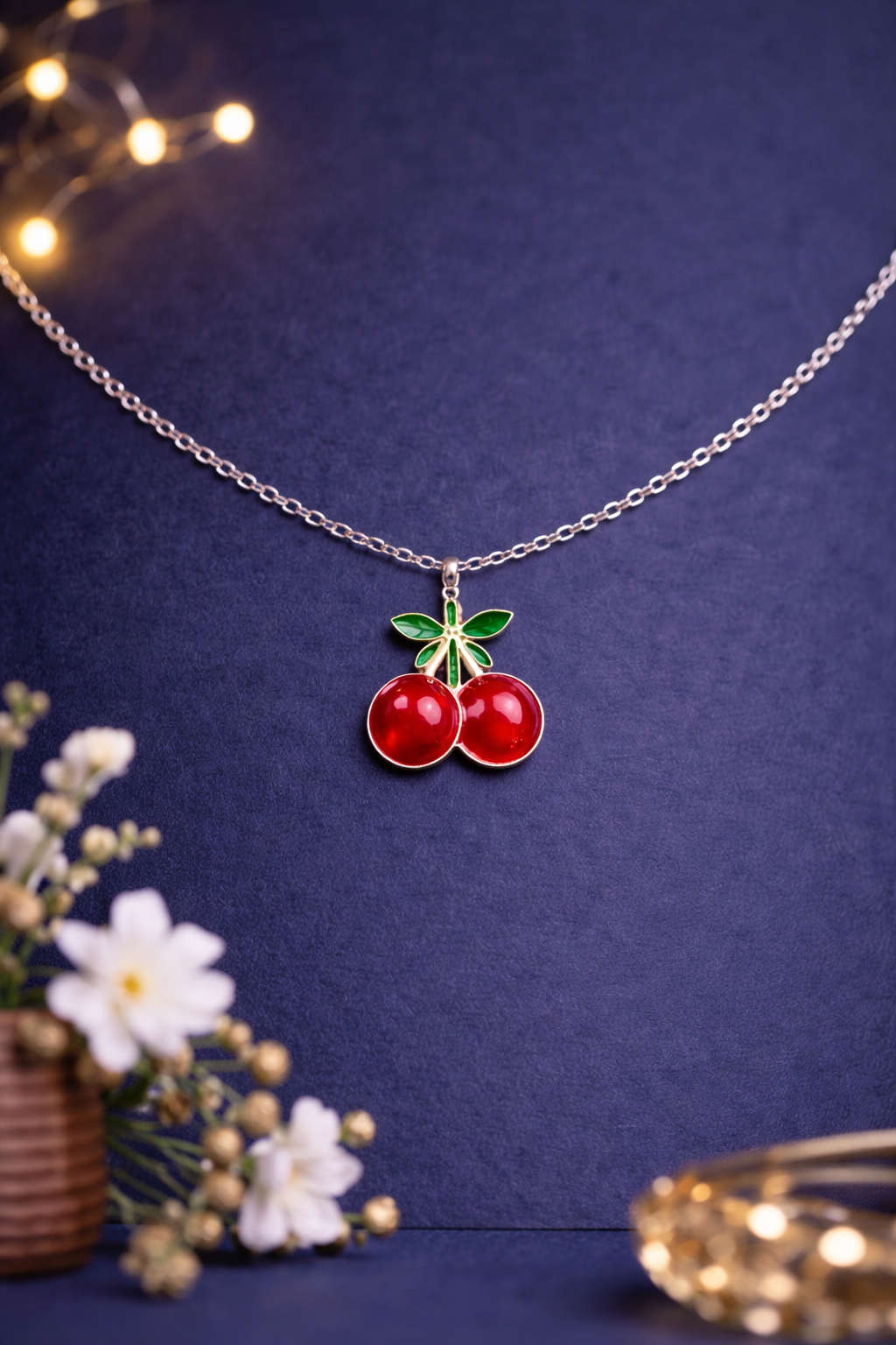 Cherry Pendant Necklace