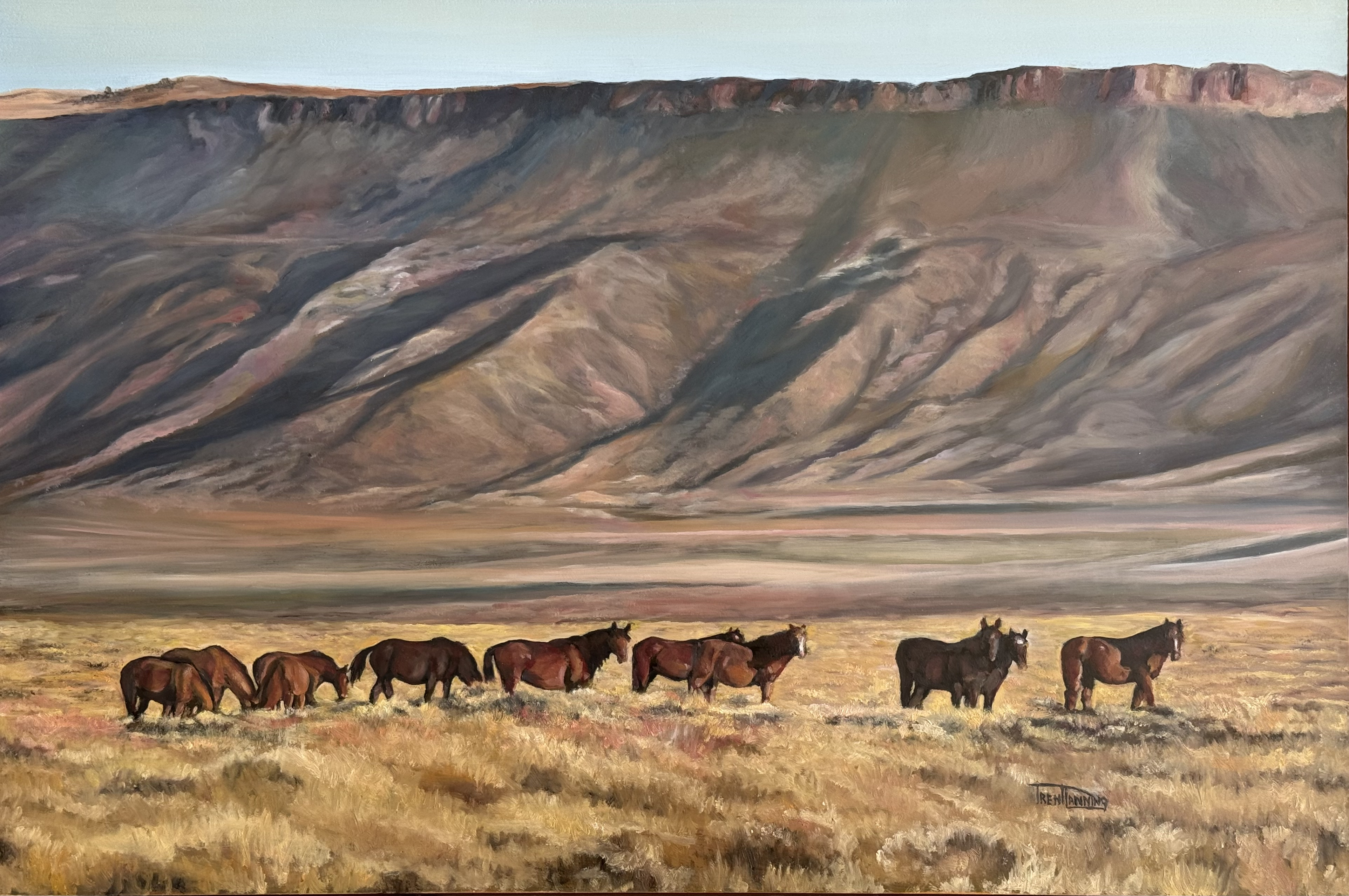 Red Mountain Wild Horses, 28"x18"x1.5"