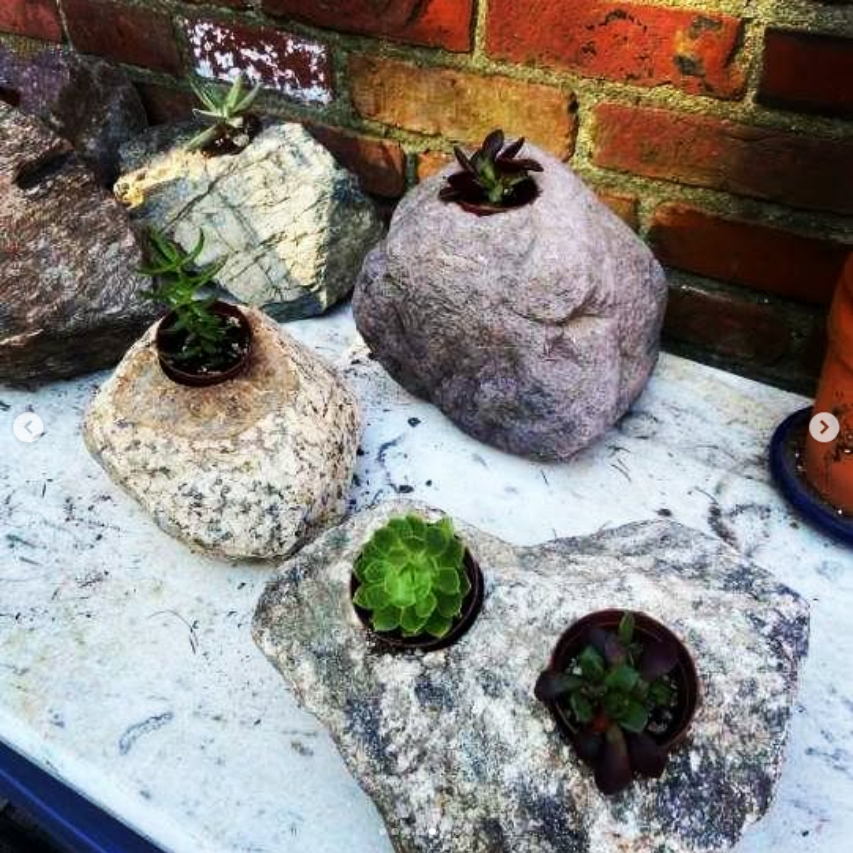 Mini stone planters