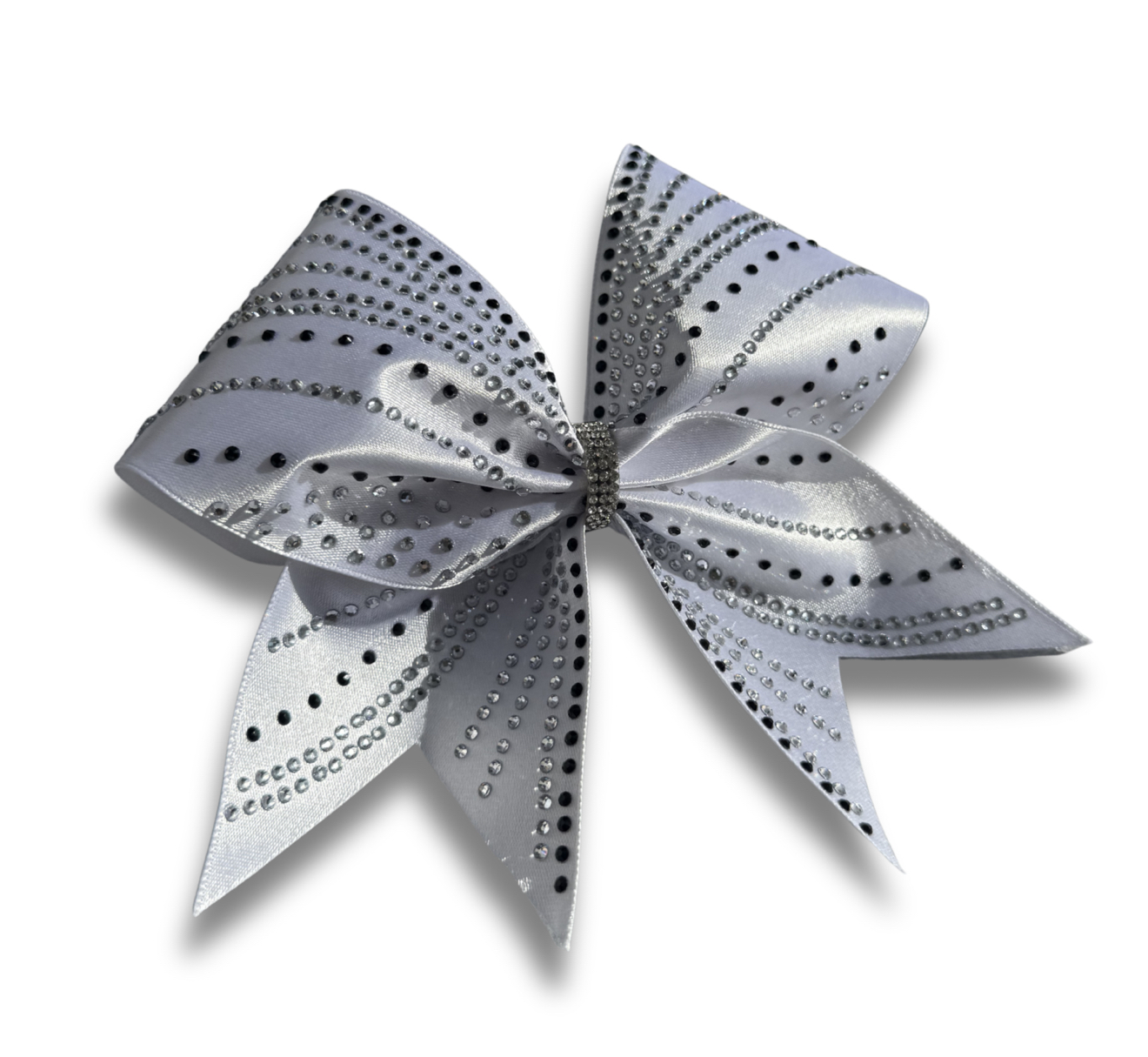 Satin Cheerbow mit Strasssteinen