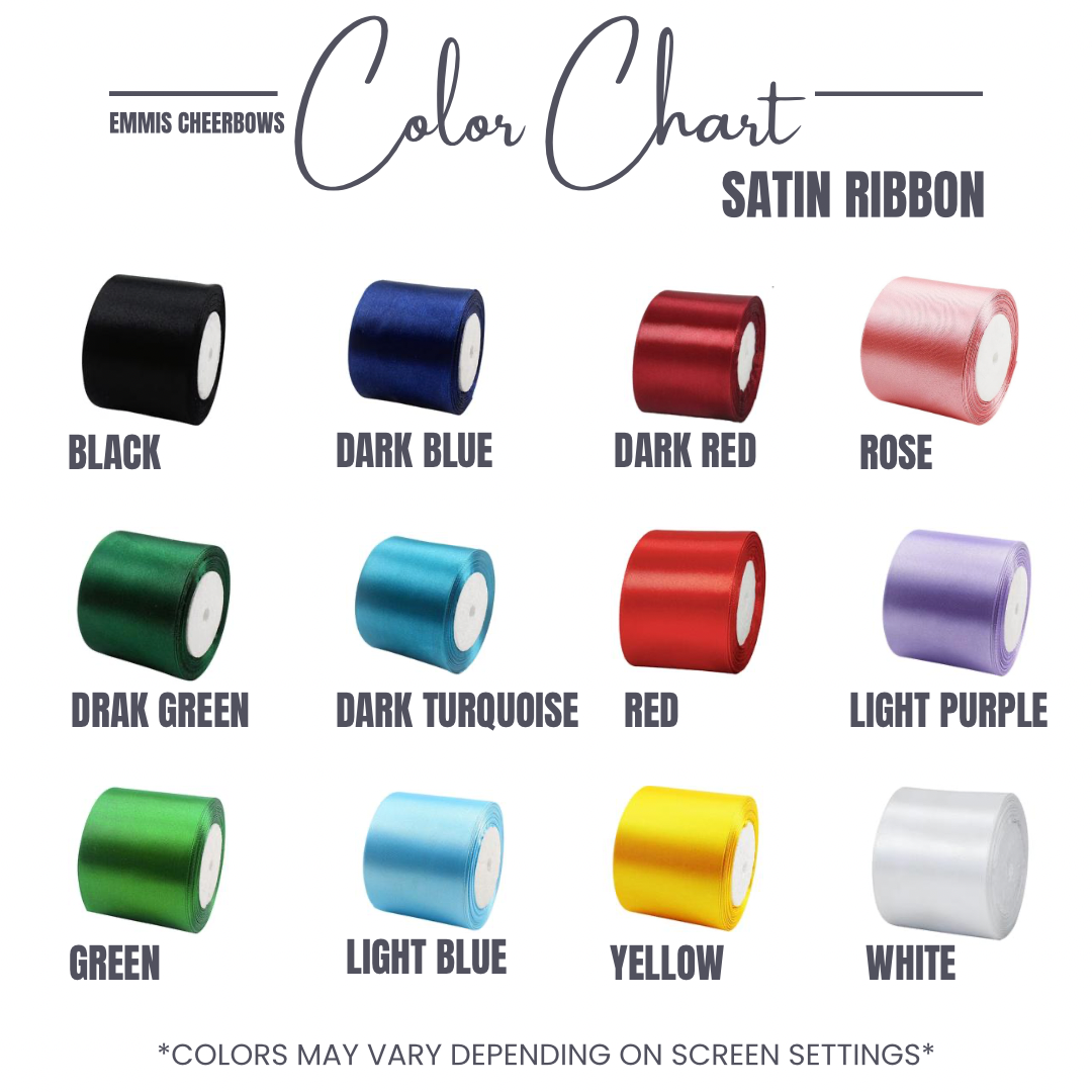 Satin Cheerbow mit Strasssteinen