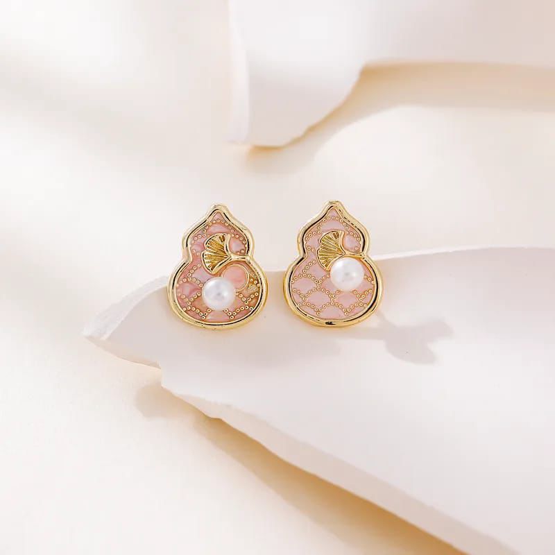 Aretes Para Niña Perla y Oro