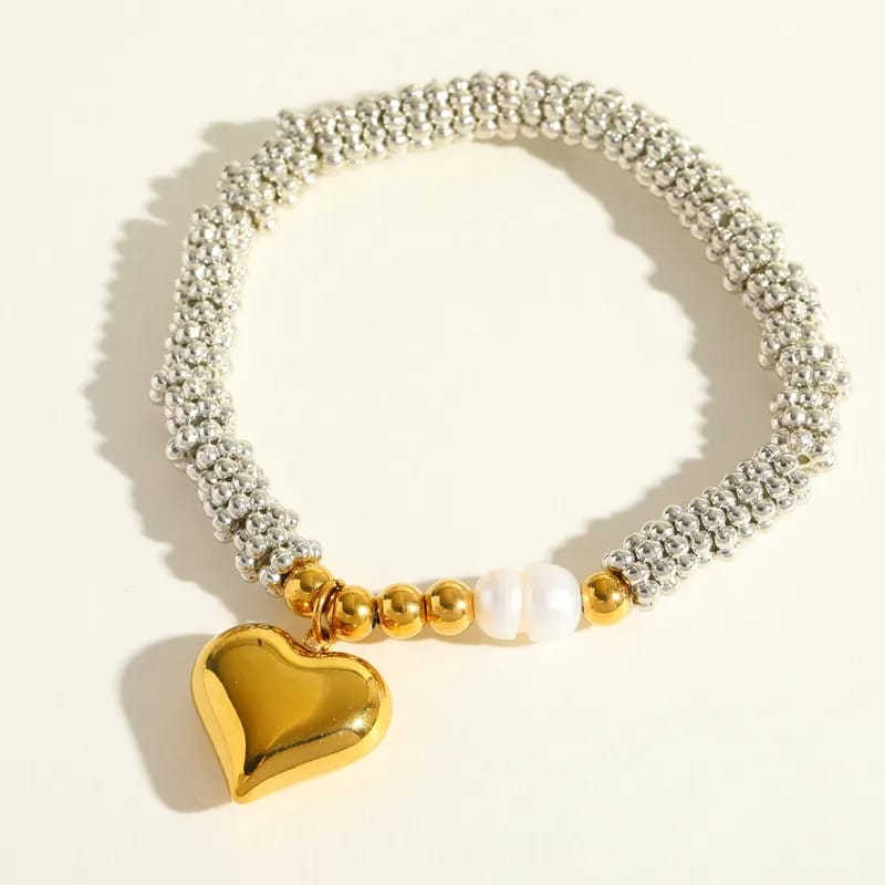 Pulsera Corazón Dorado