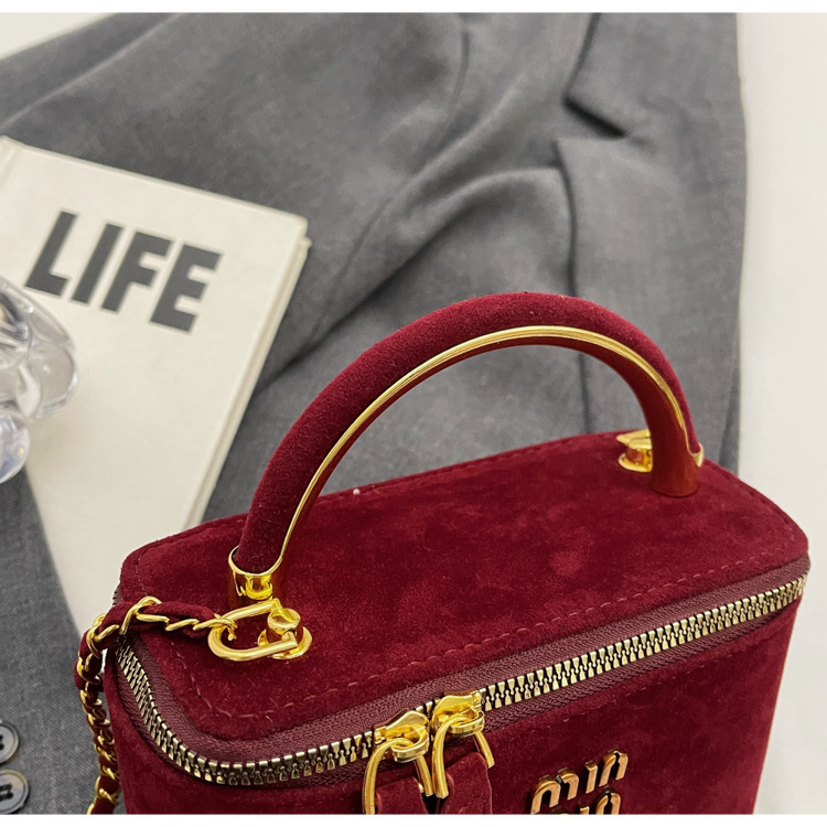 Bolso de mano burdeos