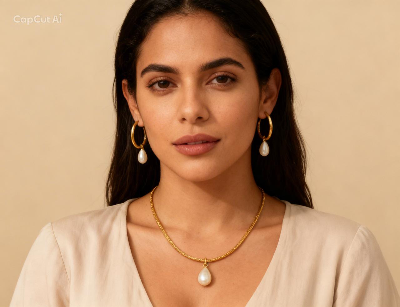 Juego de joyería con perlas