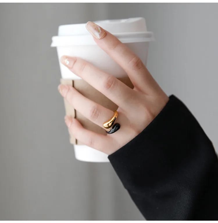 Anillo moderno bicolor