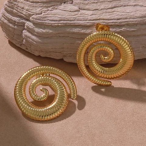 Aretes Espiral Dorados