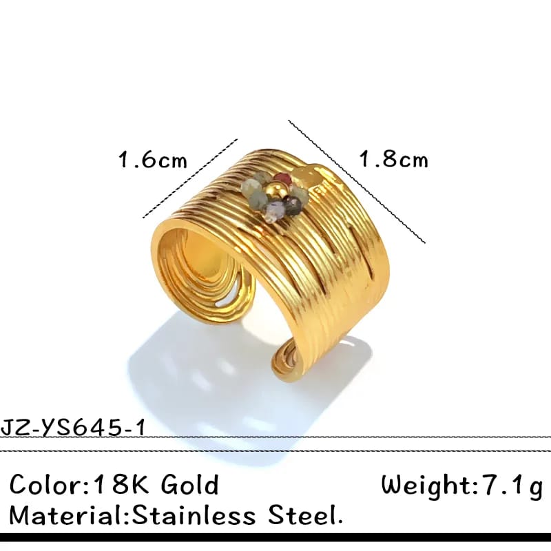 Set de anillos con flor 