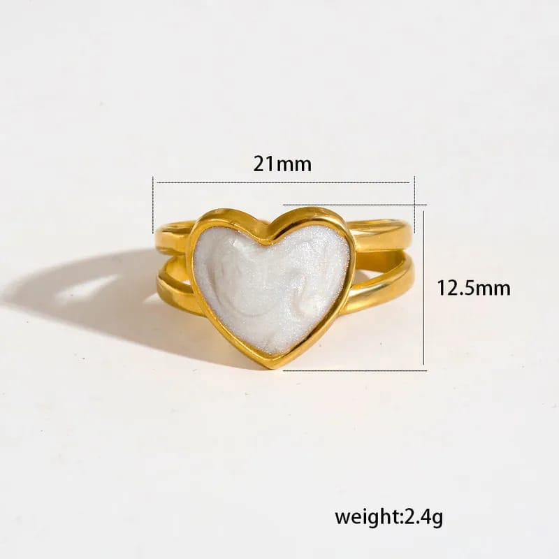 Anillos Dorados con Nácar